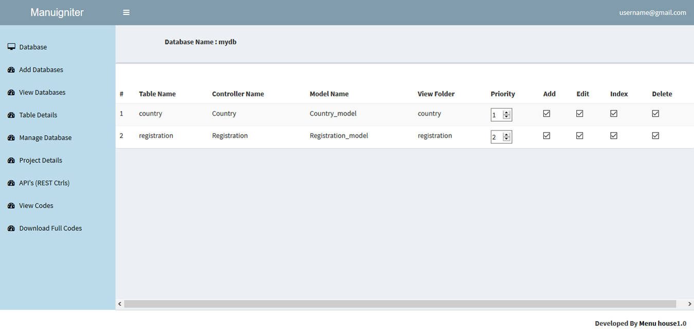 Codigniter Crud Generator